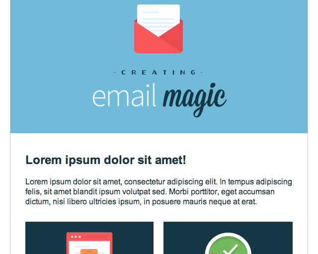 Template para el envío de correos Template para el envío de correos